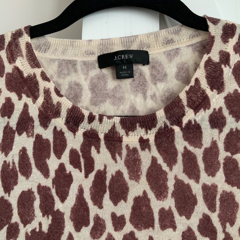 J.Crew Short-sleeve silk-blend crewneck sweater.